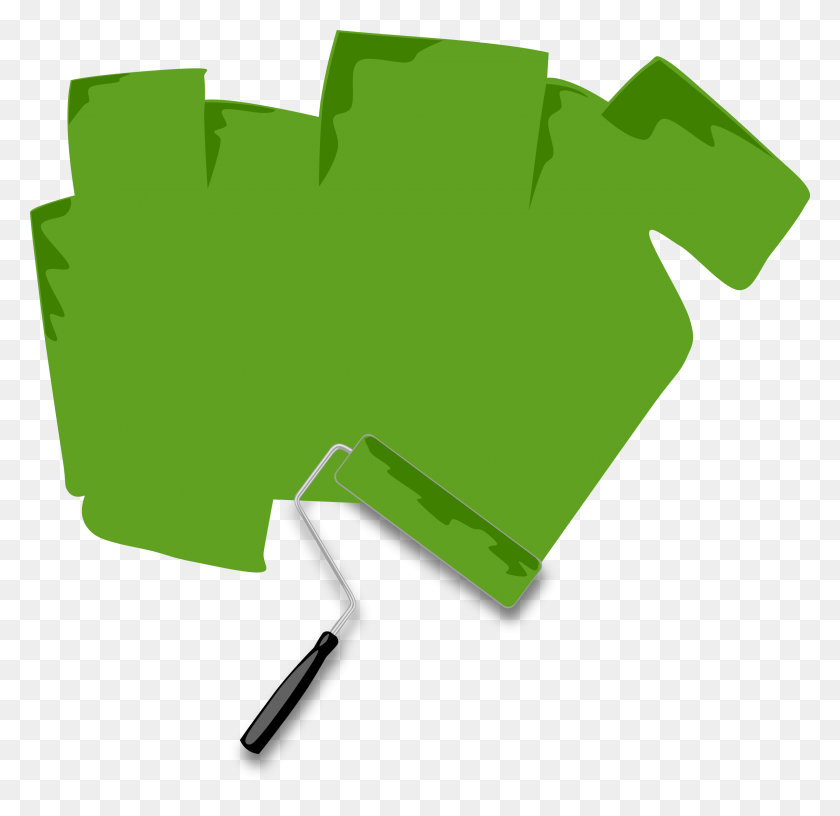 2400x2329 Paint Roller, Border, And Banner - Green Banner PNG