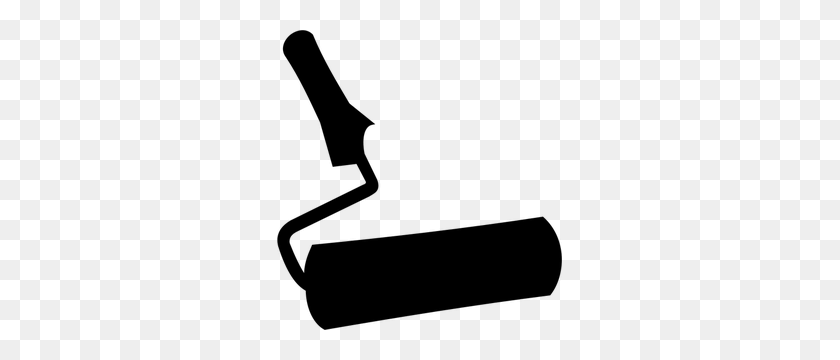285x300 Paint Roller Clip Art Free - Skateboard Clipart Black And White