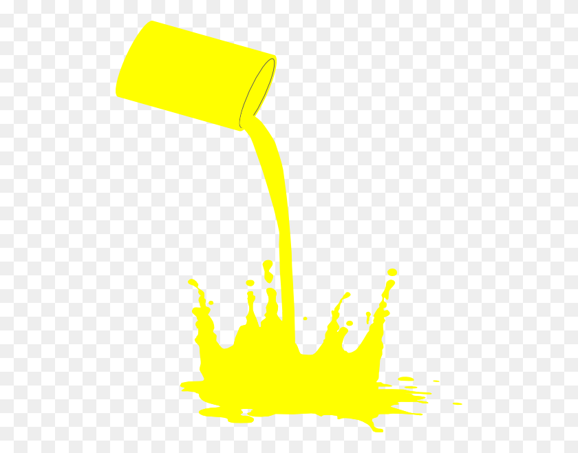504x598 Paint Splat Yellow Clip Art - Paint Can Clipart