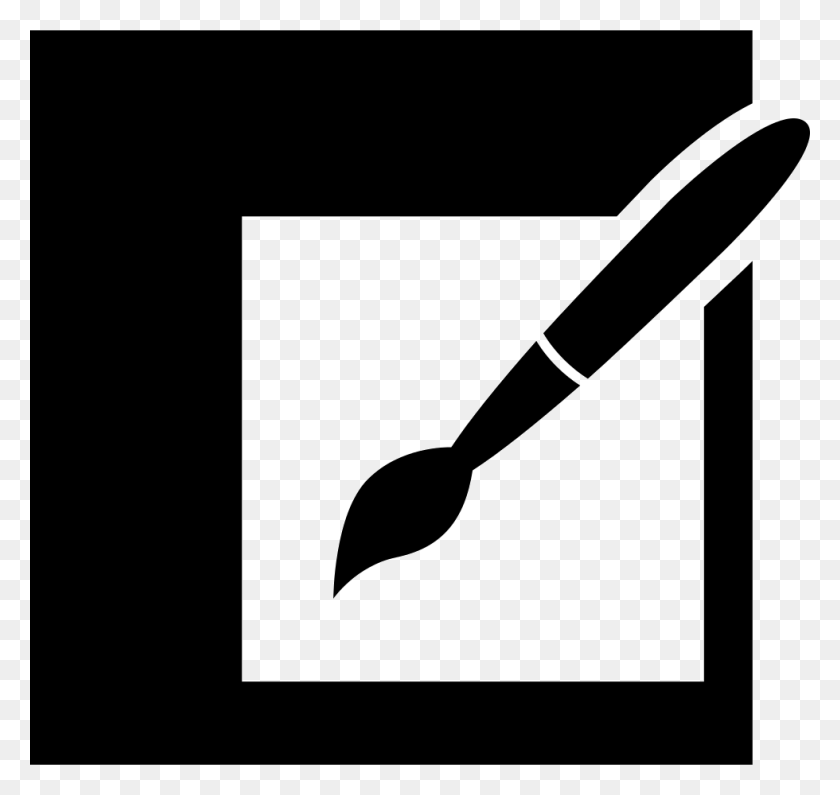 980x924 Paint Tool Png Icon Free Download - White Paint Stroke PNG