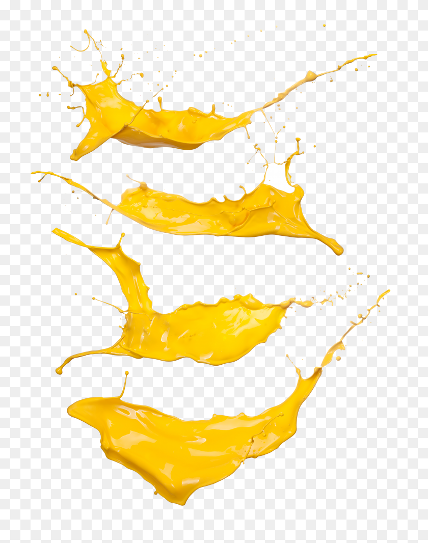 4401x5680 Paint Yellow Stock Photography Texture - Juice Splash PNG