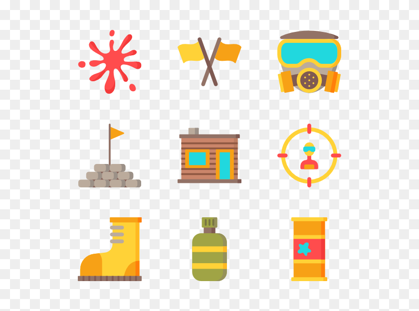 600x564 Paintball Icon Packs - Paintball Clipart