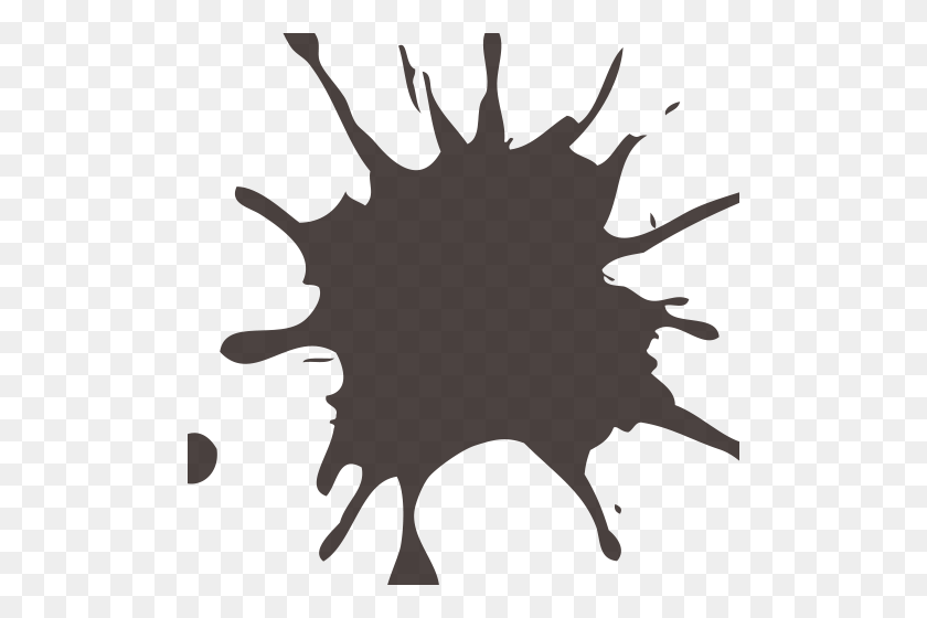 500x500 Paintball Marker Clip Art - Black Splash PNG