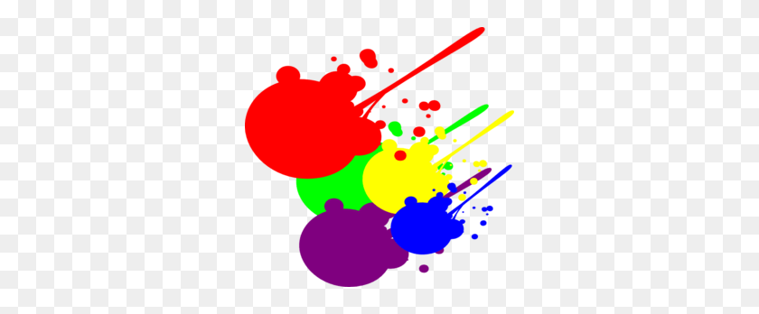 298x288 Paintball Splat Clipart - Salpicadura De Pintura Negra Png