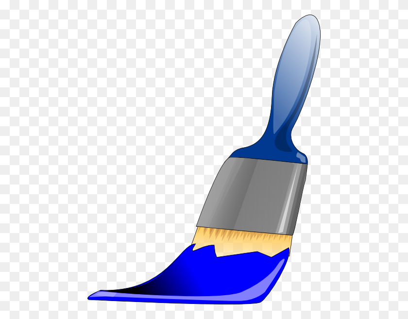 480x597 Paintbrush Blue Clip Art - Paint Stroke Clipart