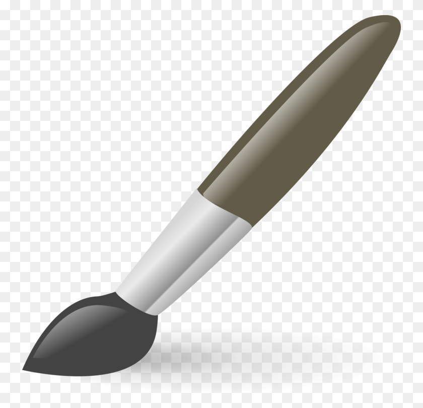 752x750 Paintbrush Drawing Painting Art - Kitchen Knife Clipart