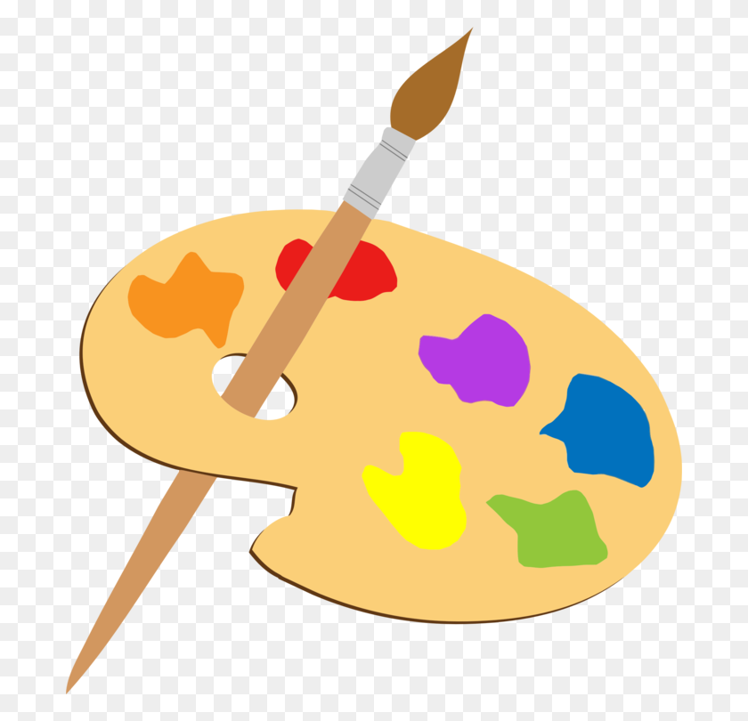 692x750 Paintbrush Palette Painting Drawing - Palette Clipart