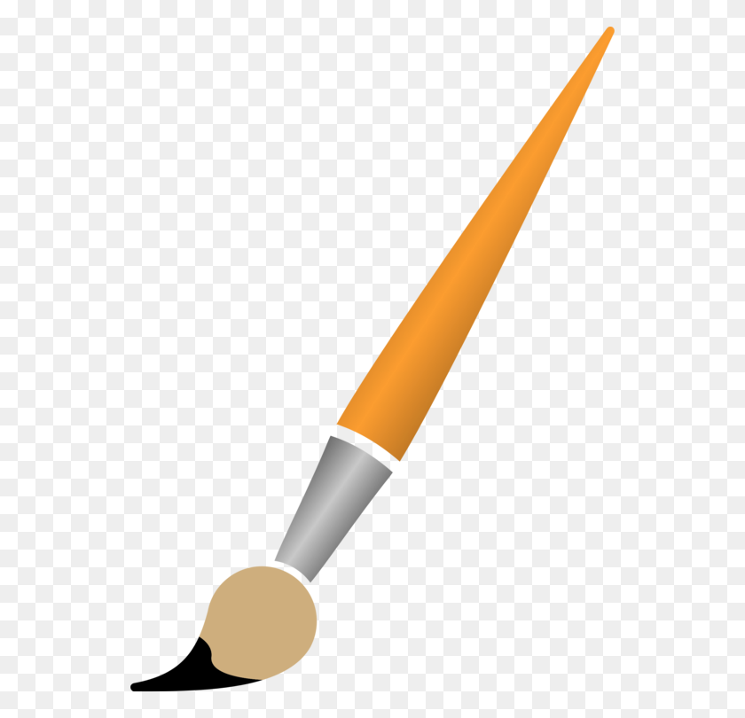 546x750 Paintbrush Watercolor Painting - Paint Brushes PNG