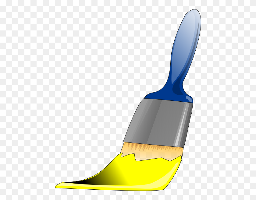 480x597 Paintbrush Yellow Clip Art - Masonry Clipart
