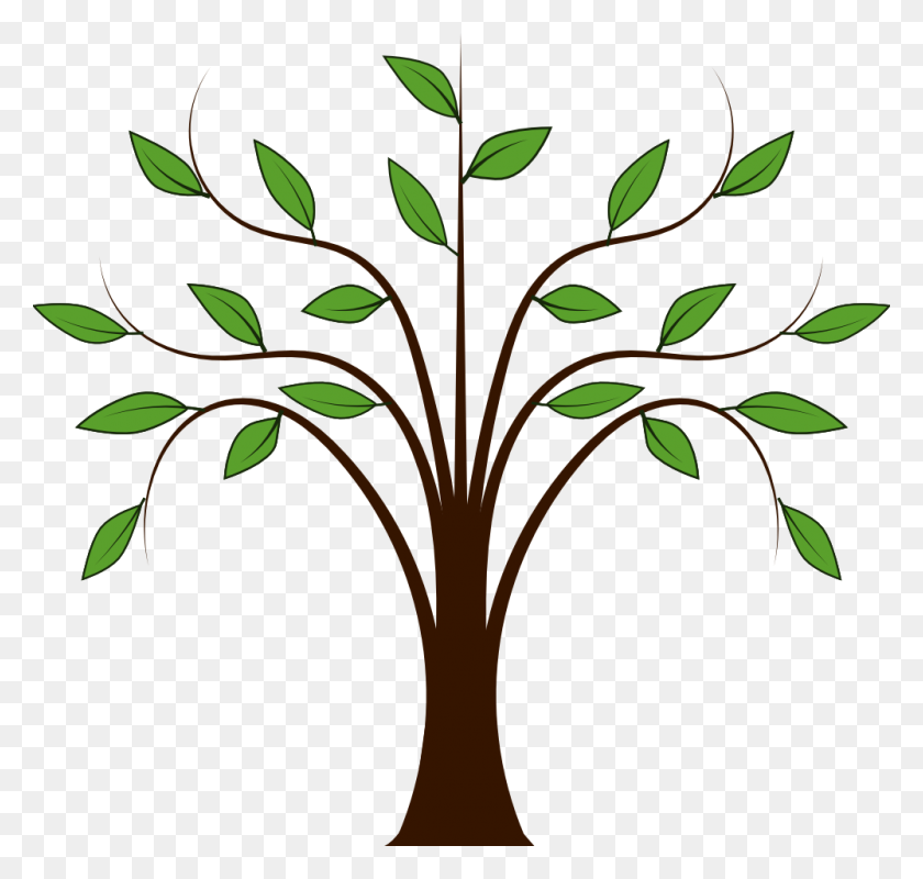999x948 Painted Green Tree Png Clipart Picture - Creepy Tree PNG