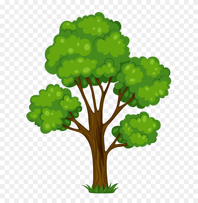 651x800 Нарисованное Зеленое Дерево Png Клипарт Картинка Трава Листья Деревья - Ива Клипарт