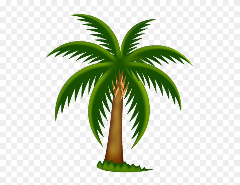 538x587 Painted Palm Tree Png - Palm Tree Clipart PNG