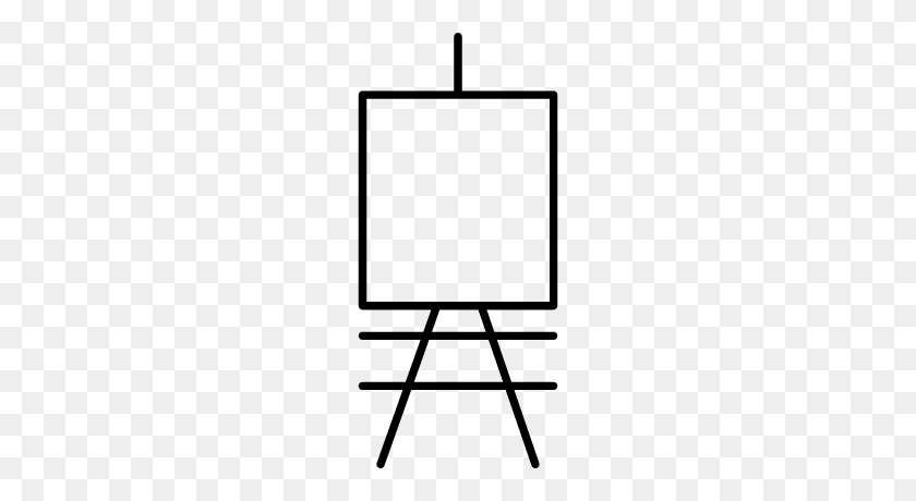 400x400 Painting Canvas On An Art Stand Free Vectors, Logos, Icons - Paint Easel Clipart
