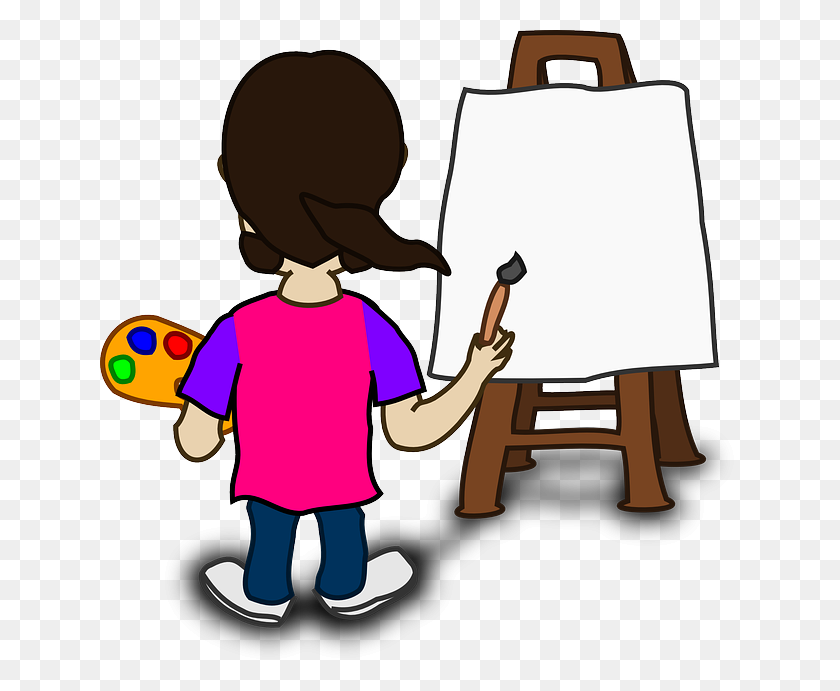 640x631 Painting Clipart Artistic Person - Person Sitting Clipart