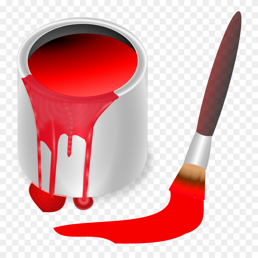 2400x2400 Painting Clipart Red Color - Paint Easel Clipart