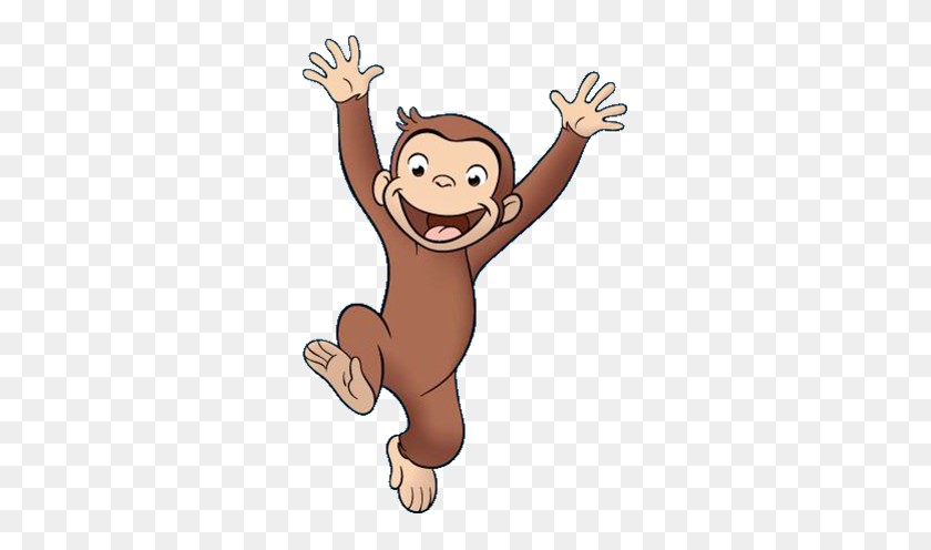 299x436 Painting Curious George - Curious George Clipart