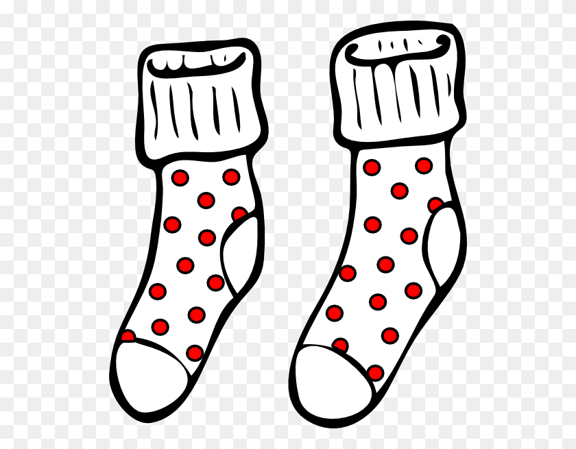 522x595 Pair Clipart Winter Sock - Pajamas Clipart Black And White