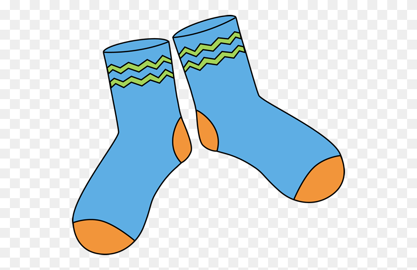 550x485 Pair Of Blue Socks Socks, Blue - Socks And Shoes Clipart