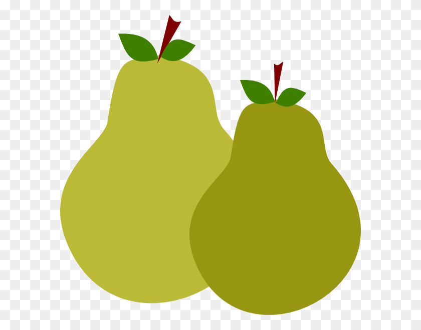 600x600 Pair Of Pears Clip Art - Pear Clipart