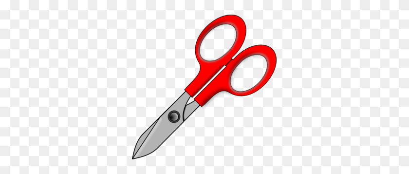 297x297 Pair Of Red Scissors Clip Art - Scissors Clipart