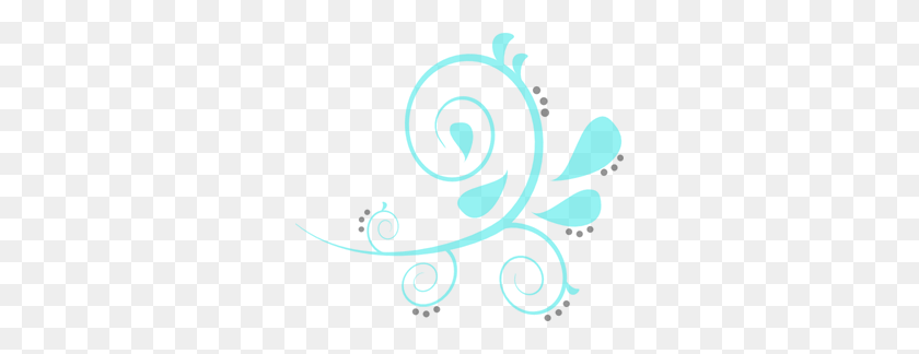 300x264 Paisley Curves Blue Png, Clipart For Web - Paisley Clipart