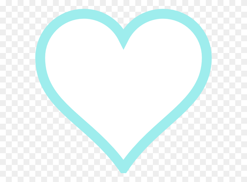 600x558 Pale Blue Heart Png Clip Arts For Web - Heart PNG Clipart