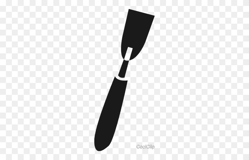 204x480 Palette Knife Royalty Free Vector Clip Art Illustration - Knife Clipart