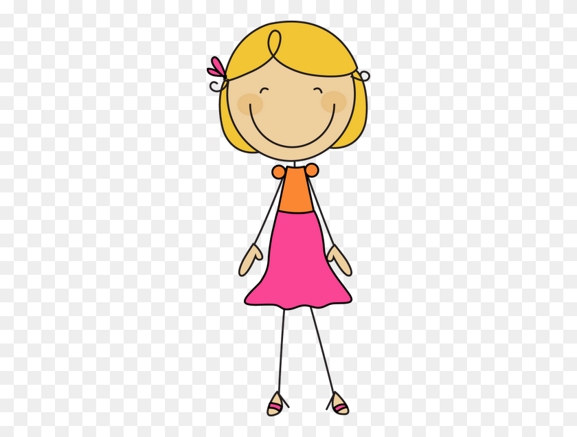 Stick Figure with Blonde Hair - wide 10