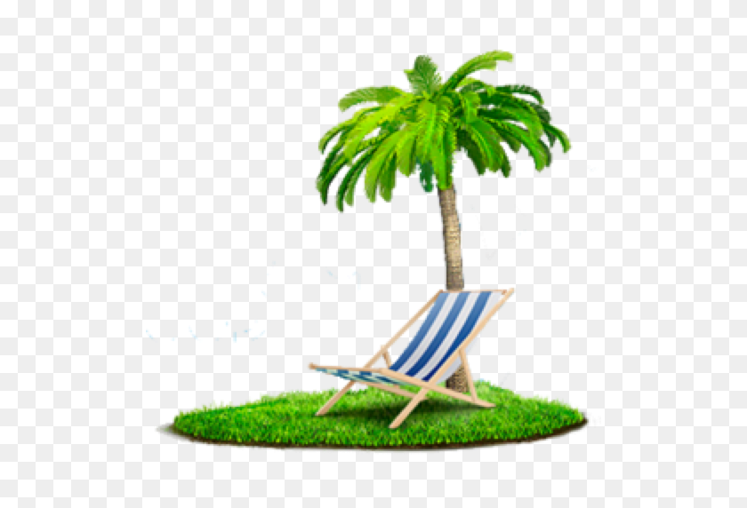512x512 Palm, Chair, Beach Png - Beach PNG