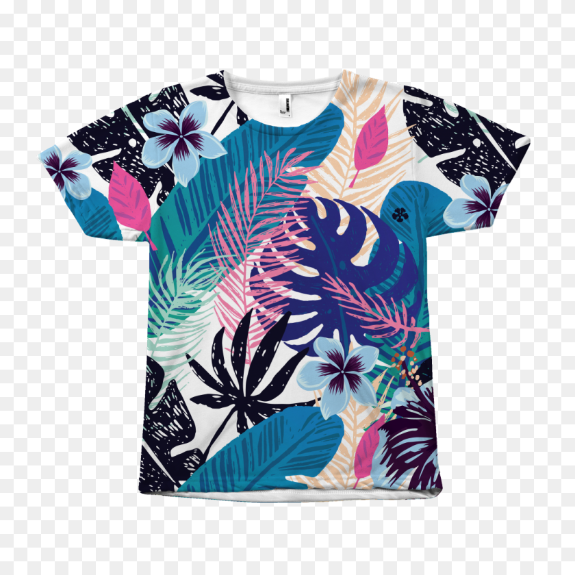 1024x1024 Palm Garden Aloha Camiseta Hawaiana Para Hombres Mujeres Island Dog T - Camisa Hawaiana Png