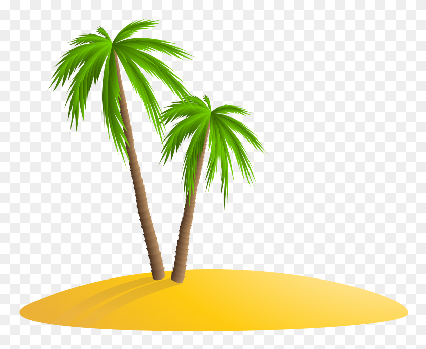 Palm Island Png Clip Art - Palm Tree Clipart PNG