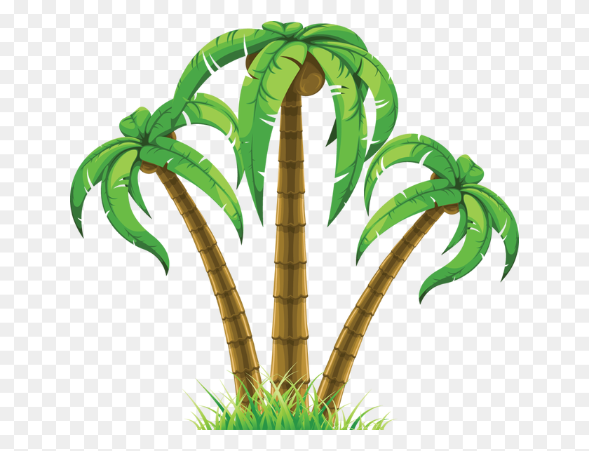 640x583 Palm Tree And Flamingo Free Clipart - Flamingo Silhouette Clipart