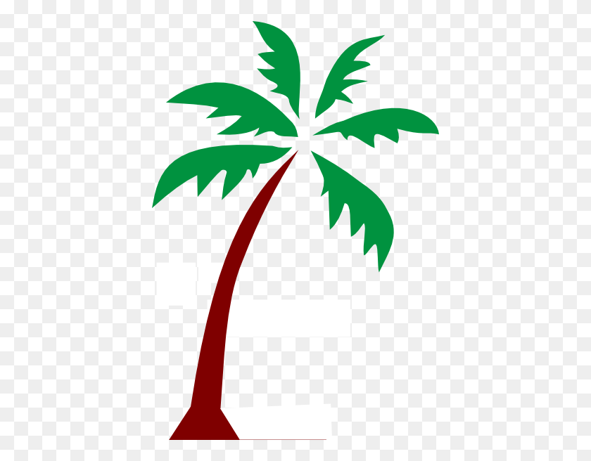 408x596 Пальмовый Пляж Клипарт - Картинки Пальмового Пляжа