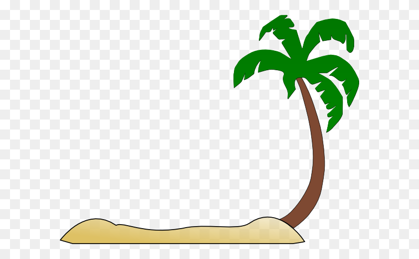600x460 Palm Tree Beach Clipart - Paradise Clipart