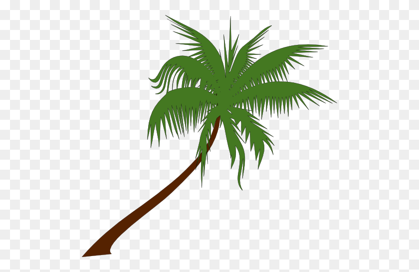 512x485 Palm Tree Clip Art - Tropical Island Clipart
