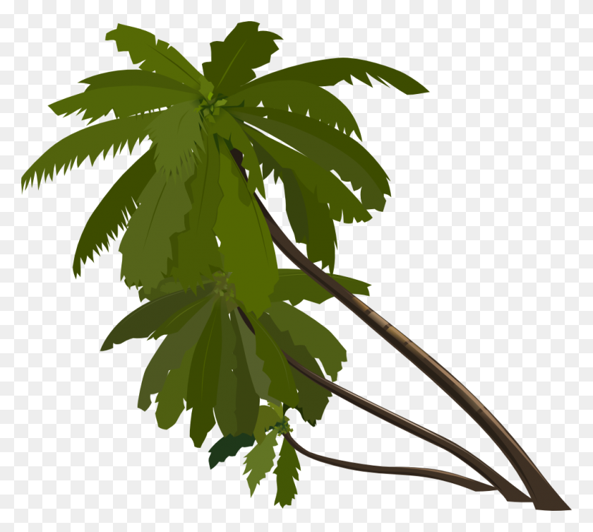 999x888 Palm Tree Clip Art Png - Tropical Leaf PNG