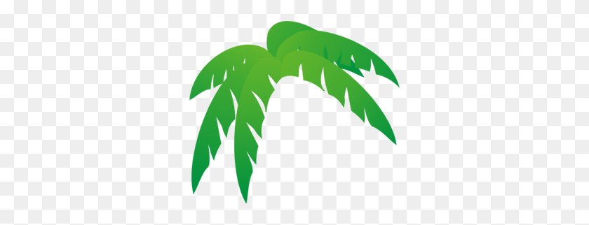300x262 Palm Tree Clip Art Vector Free - Palm Tree Border Clipart
