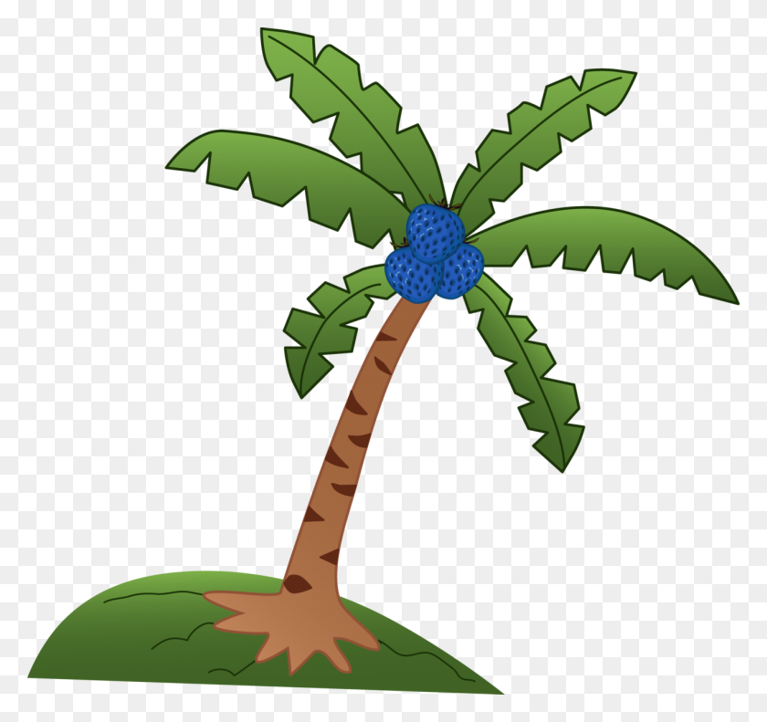 1280x1201 Palm Tree Clipart Cartoon - Palm Tree Leaves Clip Art