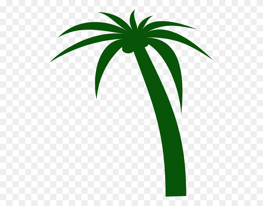 522x599 Palm Tree Clipart Cocnut - Desert Island Clipart