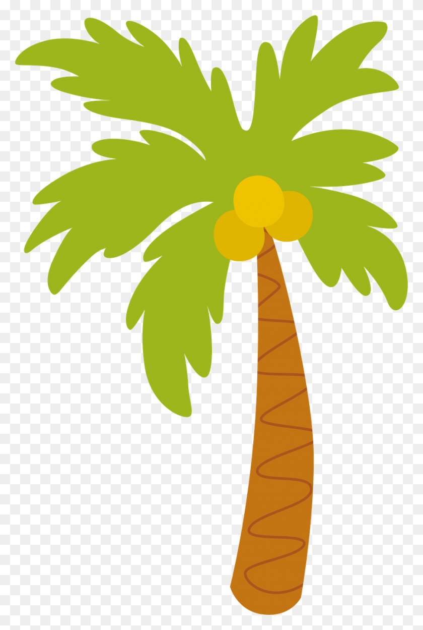 900x1372 Palm Tree Clipart Crossed - Palm Frond Clip Art