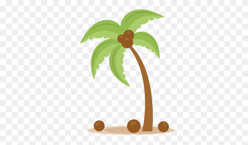 432x432 Palm Tree Clipart Cute - Palm Tree With Coconuts Clipart