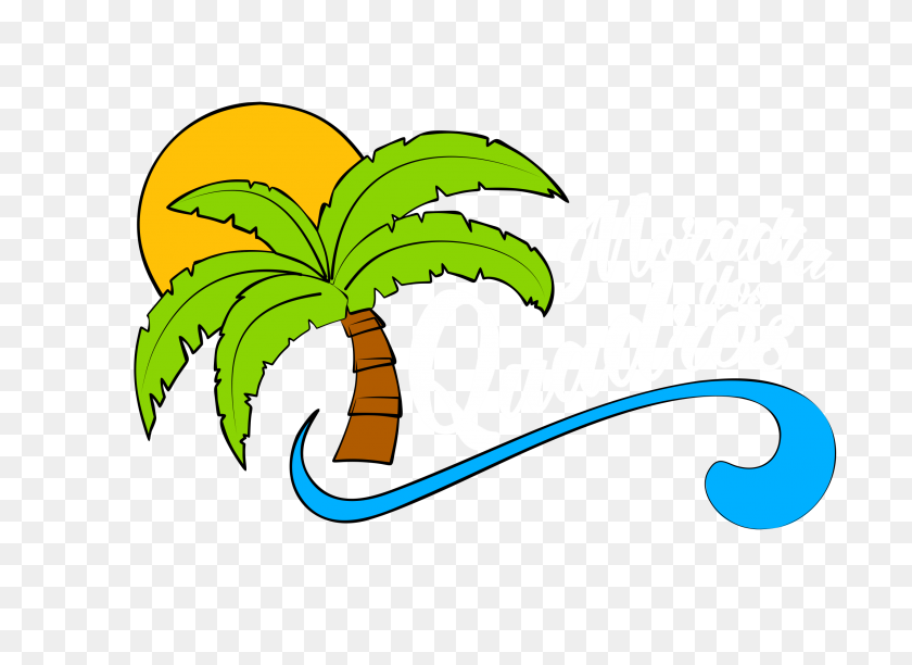 2546x1802 Palm Tree Clipart Goa Theme - Palm Tree Beach Clip Art