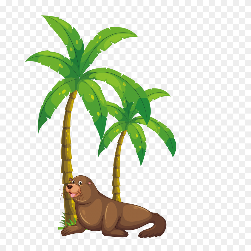 1500x1500 Palm Tree Clipart Kerala Coconut Tree - Palm Tree With Coconuts Clipart