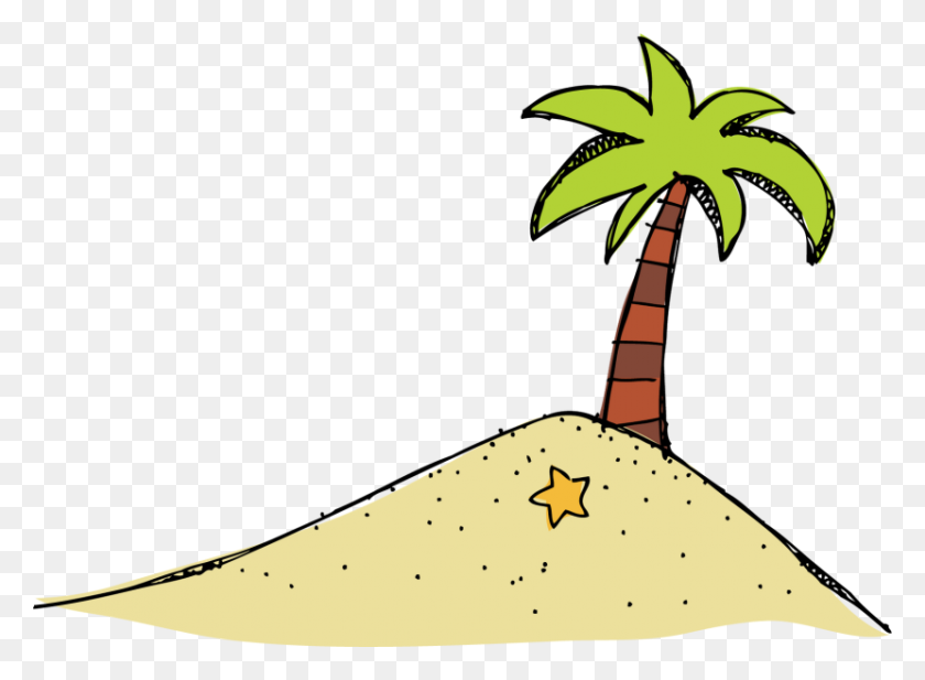 830x593 Palm Tree Clipart Pirate Island - Palms PNG