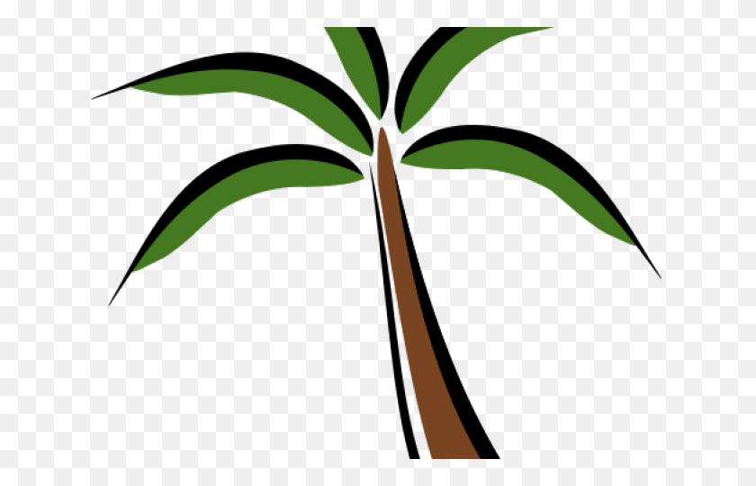 640x480 Palm Tree Clipart Terrestrial Plant - Palm Tree Leaves Clip Art