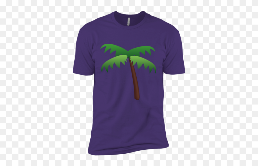 480x480 Palm Tree Emoji Next Level Premium Short Sleeve T Shirt - Palm Tree Emoji PNG
