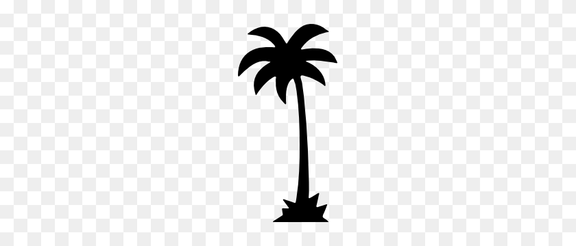 300x300 Palm Tree In Grass Sticker - Grass Silhouette PNG