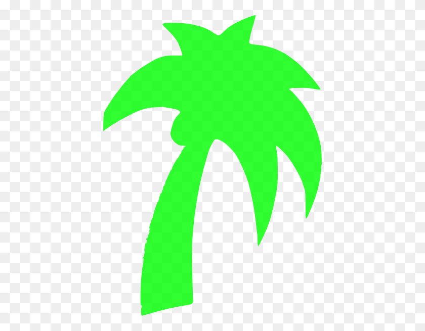 432x595 Palm Tree Light Green Clip Arts Download - Palm Tree Leaves Clip Art