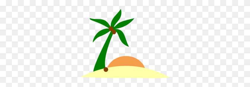 300x234 Palm Tree On Island Clipart Clip Art Images - Palms PNG