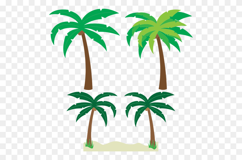 500x498 Palm Trees - Palm Sunday Clipart